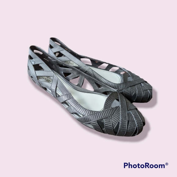 Melissa + Jason Wu Black Jelly flats sz 9 - Picture 6 of 6